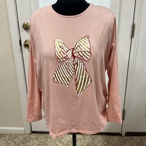 Lands’ End Pink Long Sleeved Shirt